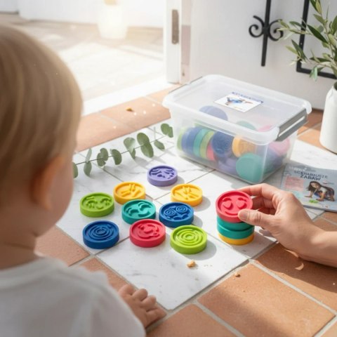 Karuzela emocji - zestaw puzzli sensorycznych - emocje - 36 el.