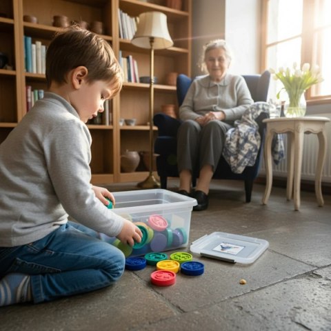 Karuzela emocji - zestaw puzzli sensorycznych - emocje - 36 el.