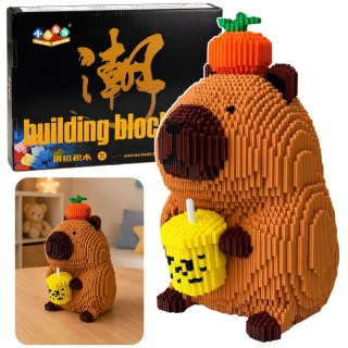 Klocki Konstrukcyjne Kapibara Shake Jabłko 3D Duża Figurka 3900 el. 25cm