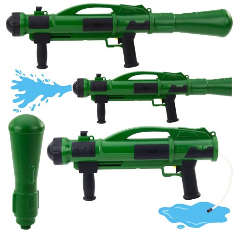 Pistolet Broń Na Wodę Bazooka Z Pompą 73 cm Zielona 1100ml