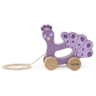 Drewniana zabawka do ciągnięcia - Paw Trixie Baby