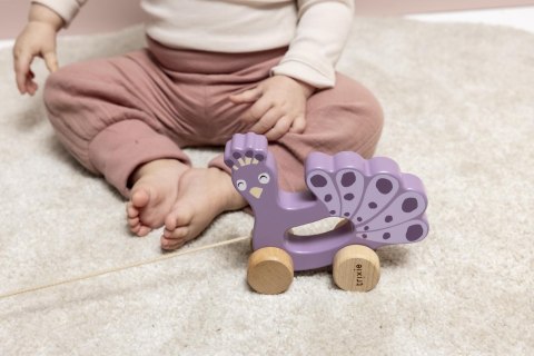 Drewniana zabawka do ciągnięcia - Paw Trixie Baby