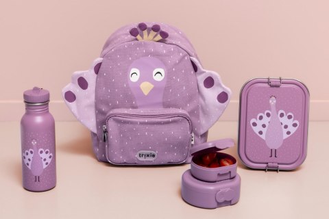 Duży stalowy lunch box - Paw Trixie Baby