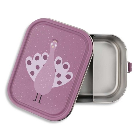 Duży stalowy lunch box - Paw Trixie Baby