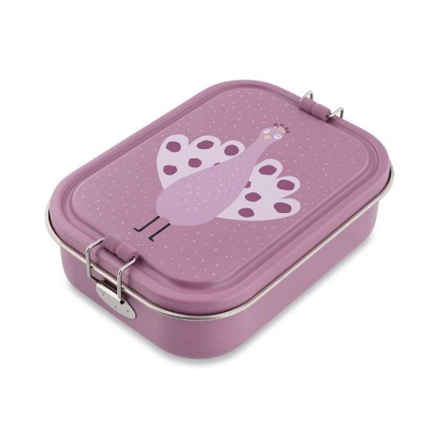Duży stalowy lunch box - Paw Trixie Baby