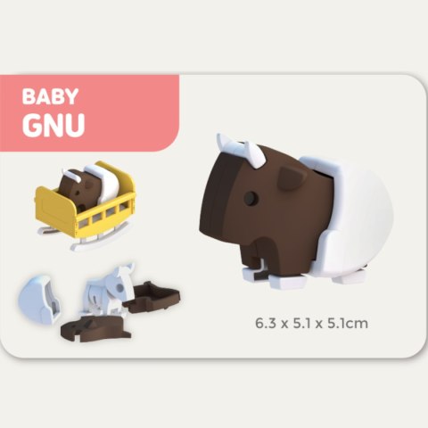 Figurki magnetyczne 3D Half Toys - Rodzina safari Impala i Gnu