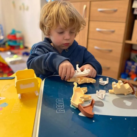Figurki magnetyczne 3D safari Lew i Słoń - Half Toys 3+