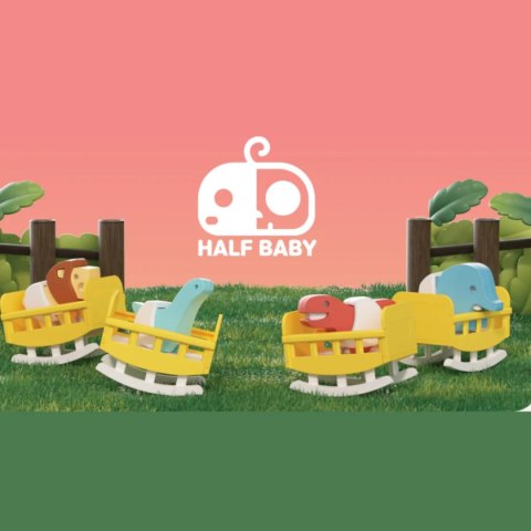 Figurki magnetyczne 3D safari Lew i Słoń - Half Toys 3+