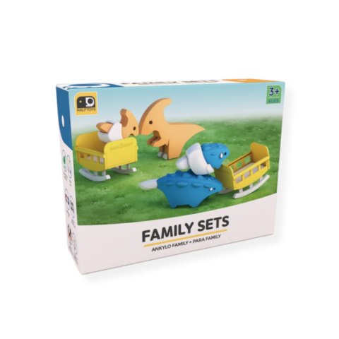 Figurki magnetyczne dinozaury 3D Ankylo i Para - Half Toys 3+