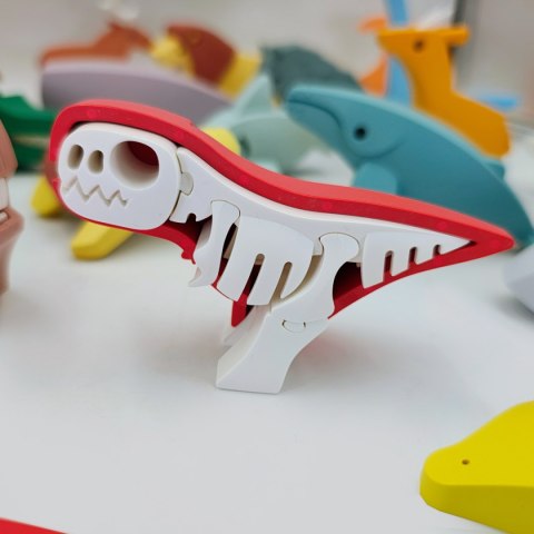 Magnetyczne zwierzaki puzzle 3D Half Toys - 24 szt. 3+