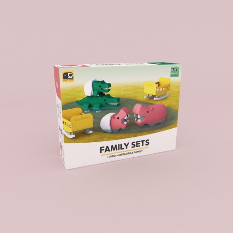 Zabawki magnetyczne 3D dla dzieci safari hipopotam i krokodyl - Half Toys 3+