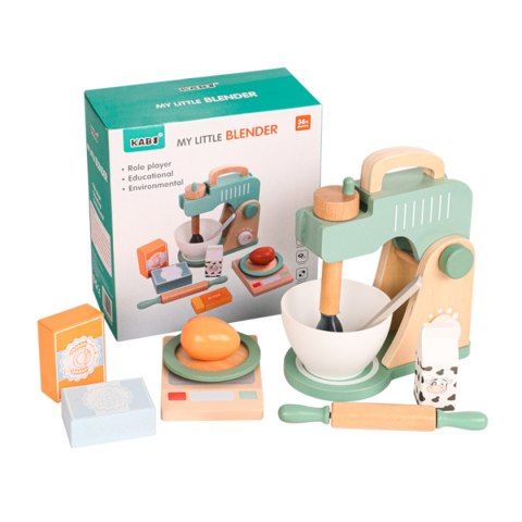 Kabi - Drewniany blender kuchenny z akcesoriami - 3+