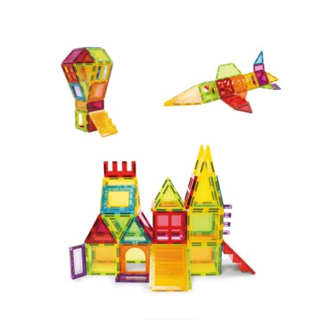 Klocki magnetyczne XL 66 elementów - Magnetic Tiles 3+