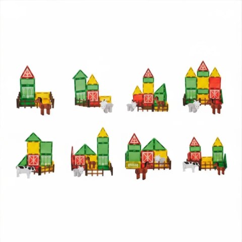 Klocki magnetyczne Magnetic Tiles Farma 46 el. - 3+