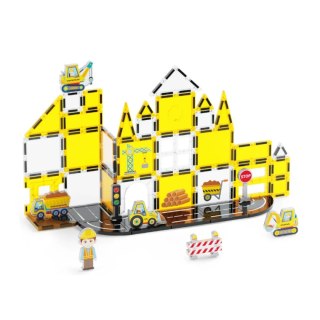 Klocki magnetyczne plac budowy 47 elementów - 3+