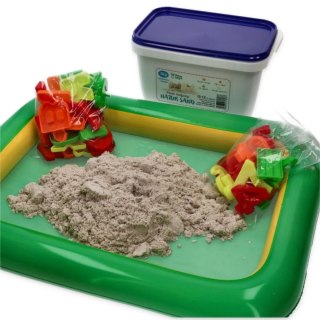 Piasek kinetyczny NaturSand 3 kg z foremkami i piaskownicą - Adam Toys 3+