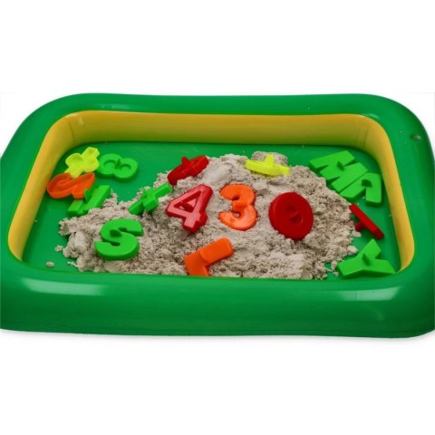 Piasek kinetyczny NaturSand 3 kg z foremkami i piaskownicą - Adam Toys 3+