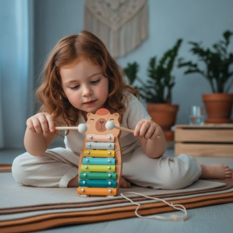 Cymbałki drewniane kapibara dla dzieci - Adam Toys 18m+