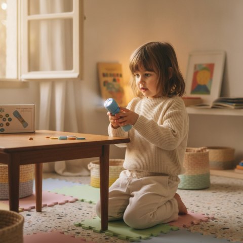 Latarka z projektorem slajdów niebieska - Adam Toys 3+