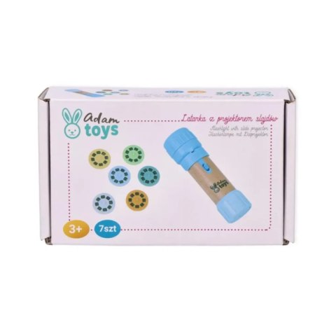 Latarka z projektorem slajdów niebieska - Adam Toys 3+