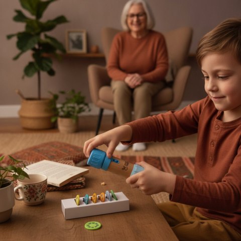 Latarka z projektorem slajdów niebieska - Adam Toys 3+