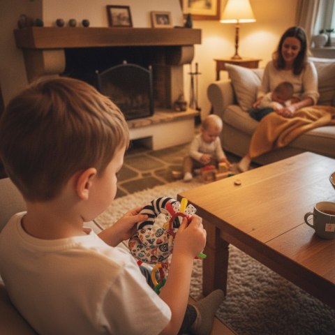 Spirala edukacyjna biało-czarna dla niemowląt - Mom's Care 0+
