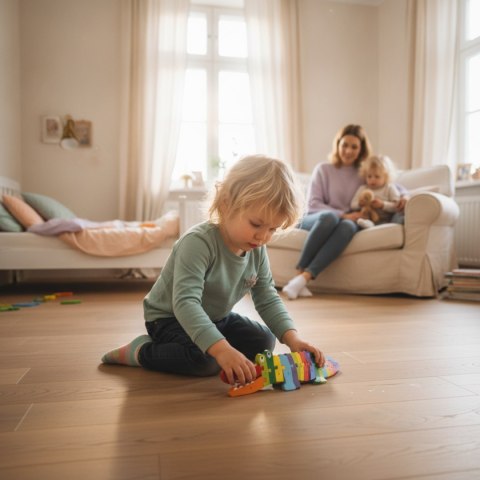 Układanka puzzle krokodyl - nauka literek ABC
