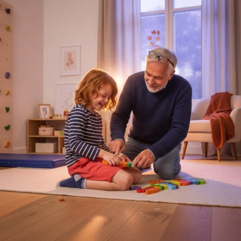 Układanka puzzle krokodyl - nauka literek ABC