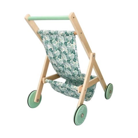 Wózek spacerowy dla lalek drewniany miętowy - Adam Toys 1+