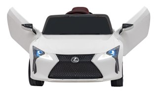 Lexus LC500 na akumulator dla dzieci Biały + Pilot + Wolny Start + EVA + Audio LED