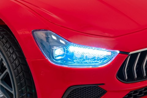 Maserati Ghibli na akumulator dla dzieci Czerwony + Pilot + EVA + Wolny Start + LED Audio