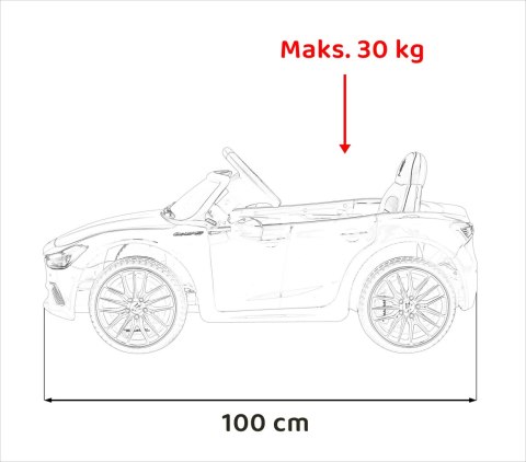 Maserati Ghibli na akumulator dla dzieci Czerwony + Pilot + EVA + Wolny Start + LED Audio
