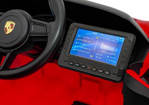 Pojazd Porsche Spyder RS 718 Czerwony MP4