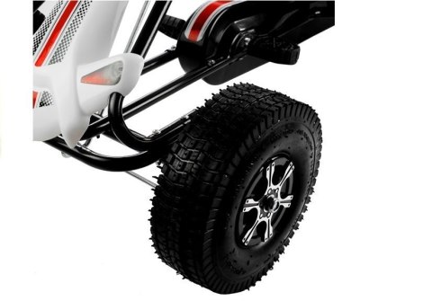 Gokart Biało-Czarny Monster Na Pedały Pompowane Koła Gokart Biało-Czarny Monster Na Pedały Pompowane Koła