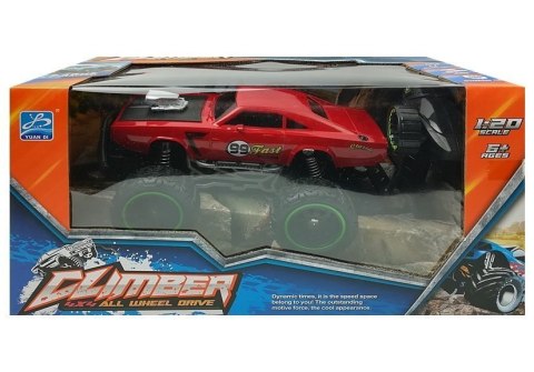 Auto Zdalnie Sterowane R/C 6.5 km/h Wysokie Koła Czerwone Auto Zdalnie Sterowane R/C 6.5 km/h Wysokie Koła Czerwone