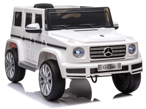 Samochód na akumulator Mercedes G500 biały Samochód na akumulator Mercedes G500 biały