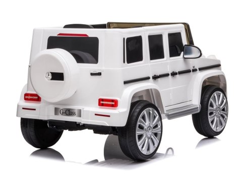 Samochód na akumulator Mercedes G500 biały Samochód na akumulator Mercedes G500 biały