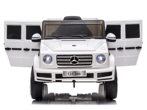 Samochód na akumulator Mercedes G500 biały Samochód na akumulator Mercedes G500 biały