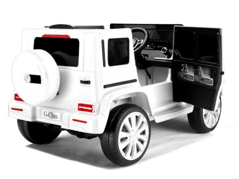 Samochód na akumulator Mercedes G500 biały Samochód na akumulator Mercedes G500 biały
