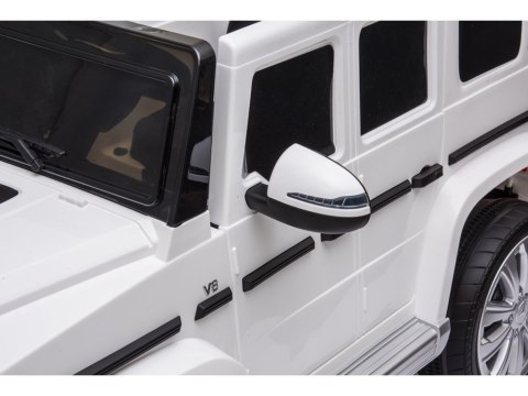 Samochód na akumulator Mercedes G500 biały Samochód na akumulator Mercedes G500 biały