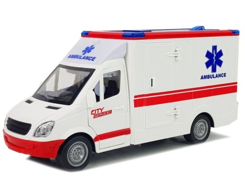Ambulans Z Napędem Frykcyjnym 1:16 Dźwięk Światła Ambulans Z Napędem Frykcyjnym 1:16 Dźwięk Światła