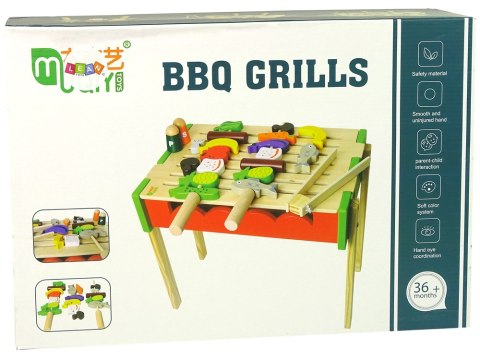 Drewniany Grill Akcesoria Barbecue Szaszłyki Grillowanie Pieczenie Drewniany Grill Akcesoria Barbecue Szaszłyki Grillowanie Pieczenie