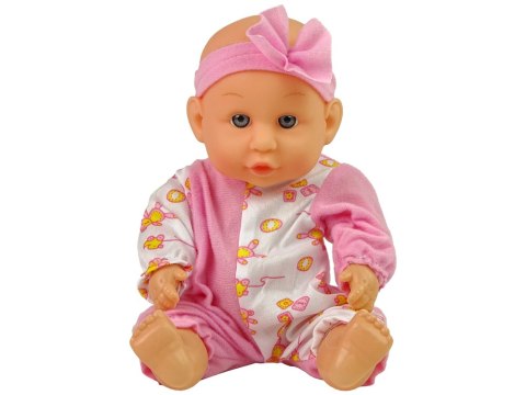 Lalka Bobas Różowa Nocnik Siusia Pije Kokardka 24 cm Lalka Bobas Różowa Nocnik Siusia Pije Kokardka 24 cm