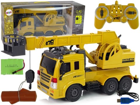 Zdalnie Sterowana Ciężarówka 1:20 Unoszony Dźwig Pilot 2,4G Dźwięk Światła Zdalnie Sterowana Ciężarówka 1:20 Unoszony Dźwig Pilot 2,4G Dźwięk Światła