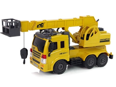 Zdalnie Sterowana Ciężarówka 1:20 Unoszony Dźwig Pilot 2,4G Dźwięk Światła Zdalnie Sterowana Ciężarówka 1:20 Unoszony Dźwig Pilot 2,4G Dźwięk Światła