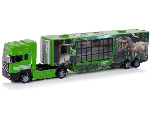 Duża Ciężarówka Transporter Do przewozu Dinozaurów Auto Metal Duża Ciężarówka Transporter Do przewozu Dinozaurów Auto Metal