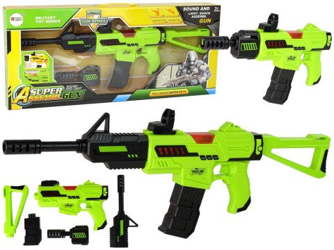 Karabin Pistolet Dźwięk Muzyka Światła Zielony Żółty Karabin Pistolet Dźwięk Muzyka Światła Zielony Żółty