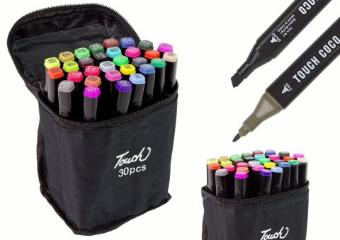 Zestaw Pisaków Markerów Touch 30 Szt Torba Markery Alkoholowe Zestaw Pisaków Markerów Touch 30 Szt Torba Markery Alkoholowe