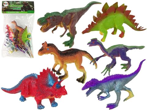 Figurki Dinozaury Kolorowe 6 Sztuk Figurki Dinozaury Kolorowe 6 Sztuk