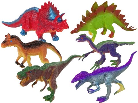 Figurki Dinozaury Kolorowe 6 Sztuk Figurki Dinozaury Kolorowe 6 Sztuk